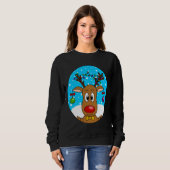 Funny Christmas Red Nosed Reindeer Sweatshirt (Vorne ganz)