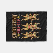 Funny Christmas Reindeer All The Jingle Ladies Fleecedecke (Vorderseite (Horizontal))