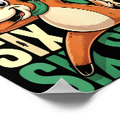 Funny Christmas Reindeer Dabbing Xmas Dab Six Seve Poster (Ecke)