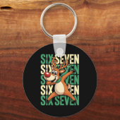 Funny Christmas Reindeer Dabbing Xmas Dab Six Seve Schlüsselanhänger (Vorderseite)