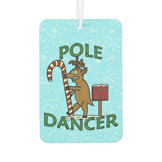Funny Christmas Reindeer Dancer Pub Autolufterfrischer (Rückseite)