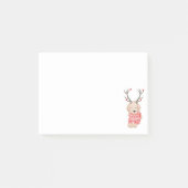 Funny Christmas Reindeer Golden Retriever Puppy Post-it Klebezettel (Vorderseite)