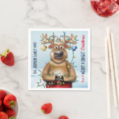 Funny Christmas Reindeer Holiday Cheer Serviette (Beispiel)