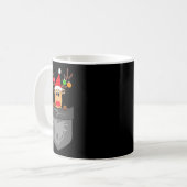 Funny Christmas Reindeer In Cket Kaffeetasse (Vorderseite Links)