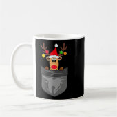 Funny Christmas Reindeer In Cket Kaffeetasse (Links)
