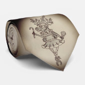 Funny Christmas Reindeer Men's Krawatte (Gerollt)