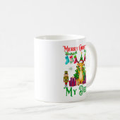 Funny Christmas Reindeer, Merry Christmas My Deer Kaffeetasse (VorderseiteRechts)