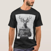 Funny Christmas Reindeer Mugshot T-Shirt (Vorderseite)