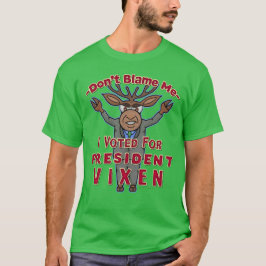 Funny Christmas Reindeer Präsident Vixen Politisch T-Shirt