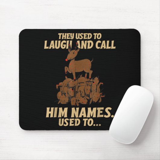 Funny Christmas Reindeer They Used To Laugh & Mousepad (Mit Mouse)