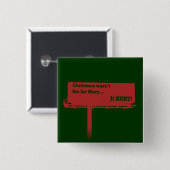 Funny Christmas Reklametafel Button (Vorne & Hinten)
