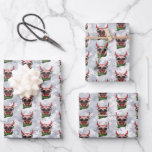 Funny Christmas Rentier Mops mit einem Scarf Geschenkpapier Set<br><div class="desc">Funny Christmas Rentier Mops mit einem Scarf Wrapping Paper Sheets</div>