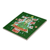 Funny Christmas Retro Drink Spaß Mann Lit Up Fliese (Seite)