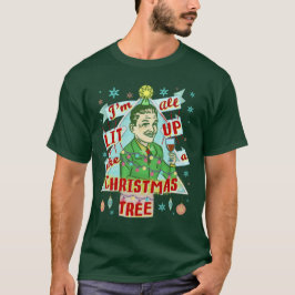Funny Christmas Retro Drink Spaß Mann Lit Up T-Shirt