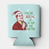 Funny Christmas Retro Rum Drink Man Holiday Dosenkühler (Rückseite)
