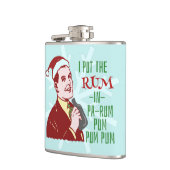 Funny Christmas Retro Rum Drink Man Holiday Flachmann (Links)