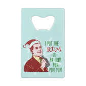 Funny Christmas Retro Rum Drink Man Holiday Kreditkarten Flaschenöffner (Rückseite)