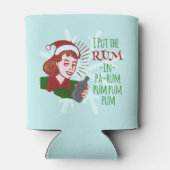 Funny Christmas Retro Rum Frauen Drink Urlaub Dosenkühler (Rückseite)