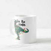 Funny Christmas Rex The Halls T-rex Kaffeetasse (Vorderseite Links)