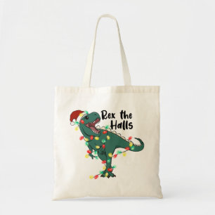 Funny Christmas Rex The Halls T-rex Tragetasche