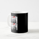 Funny Christmas Rhinoceros Santa Photo Booth Safar Kaffeetasse (Vorderseite Links)