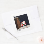 Funny Christmas Rock Klettern Weihnachtsfeiertage Quadratischer Aufkleber (Umschlag)