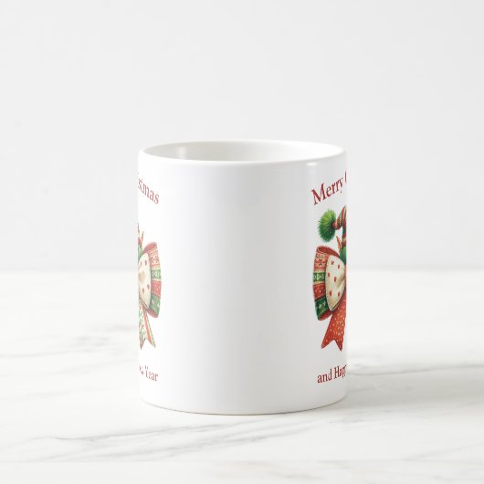 Funny Christmas rustikaler Bogen mit Elfenschuhen Kaffeetasse (Mittel)