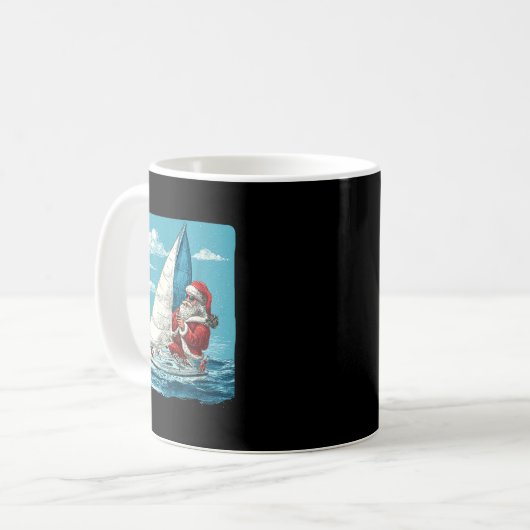 Funny Christmas Sailboat Costume For Sailor And Sa Kaffeetasse (Vorderseite Links)