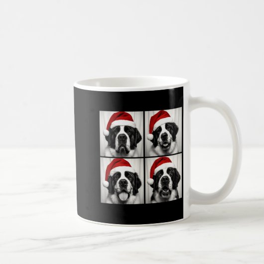 Funny Christmas Saint Bernard Santa Dog Lover Phot Kaffeetasse (Rechts)