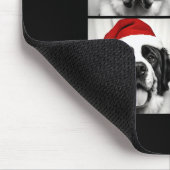 Funny Christmas Saint Bernard Santa Dog Lover Phot Mousepad (Ecke)