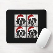Funny Christmas Saint Bernard Santa Dog Lover Phot Mousepad (Mit Mouse)