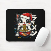 Funny Christmas Santa Cat Ramen Japanese Kawaii An Mousepad (Mit Mouse)