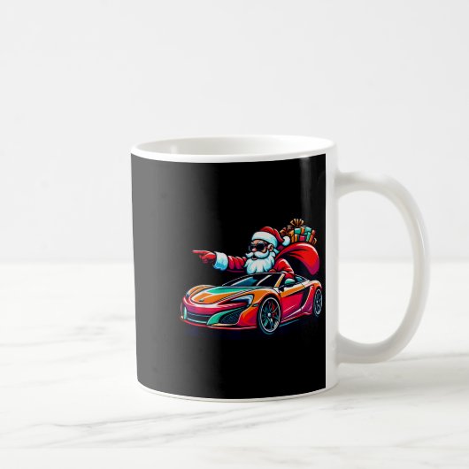 Funny Christmas Santa Claus Driving Srt Car Xmas P Kaffeetasse (Rechts)