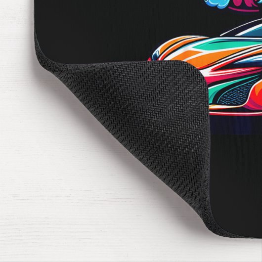 Funny Christmas Santa Claus Driving Srt Car Xmas P Mousepad (Ecke)