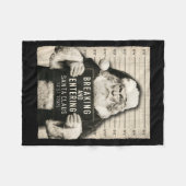 Funny Christmas Santa Claus Humor Mugshot Xmas Men Fleecedecke (Vorderseite (Horizontal))