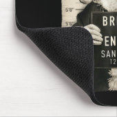 Funny Christmas Santa Claus Humor Mugshot Xmas Men Mousepad (Ecke)