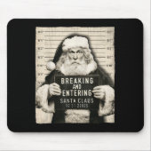 Funny Christmas Santa Claus Humor Mugshot Xmas Men Mousepad (Vorne)