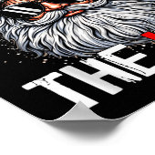 Funny Christmas Santa Claus I Do It For The Hos Cu Poster (Ecke)