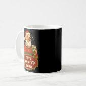 Funny Christmas Santa Claus Quarterzip And Matcha Kaffeetasse (Vorderseite Links)