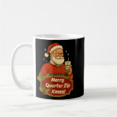 Funny Christmas Santa Claus Quarterzip And Matcha Kaffeetasse (Links)