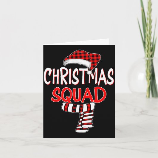 Funny Christmas Santa Claus Red Plaid Shirt, Chris Karte (Vorderseite)