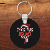 Funny Christmas Santa Claus Red Plaid Shirt, Chris Schlüsselanhänger (Vorderseite)