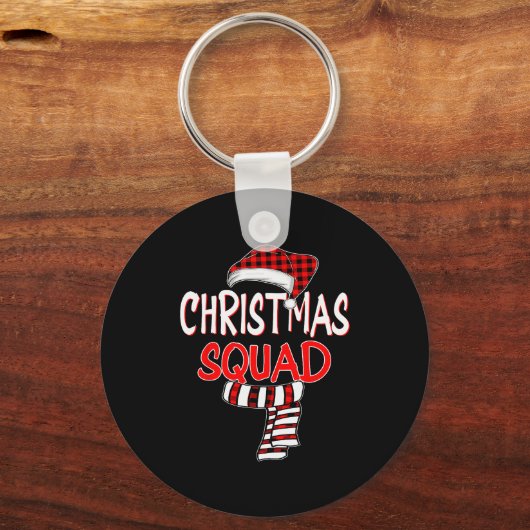 Funny Christmas Santa Claus Red Plaid Shirt, Chris Schlüsselanhänger (Vorderseite)