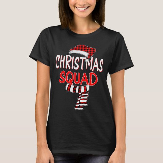 Funny Christmas Santa Claus Red Plaid Shirt, Chris T-Shirt (Vorderseite)