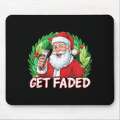 Funny Christmas Santa Claus Santa Barber Get Faded Mousepad (Vorne)