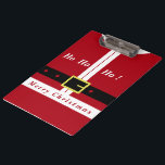 Funny Christmas Santa Clipboard Klemmbrett<br><div class="desc">Clipboards mit Frohen Weihnachten - Weihnachtsmann - Geschenke für jedermann - Witziges Geschenk - Rot - Wählen / Fügen Sie Ihren einzigartigen Text / Name / Farbe - Make Your Special Gift - Neu vergrössern und verschieben oder entfernen und fügen Sie Elemente / Text mit Anpassungs-Tool! Design von MIGNED. Bitte...</div>
