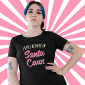 Funny Christmas Santa Crow Ich glaube Große Größe T-Shirt