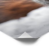 Funny Christmas Santa Eichhörnchen mit Gegenwart Poster (Ecke)