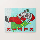 Funny Christmas Santa Elfie Puzzle (Horizontal)