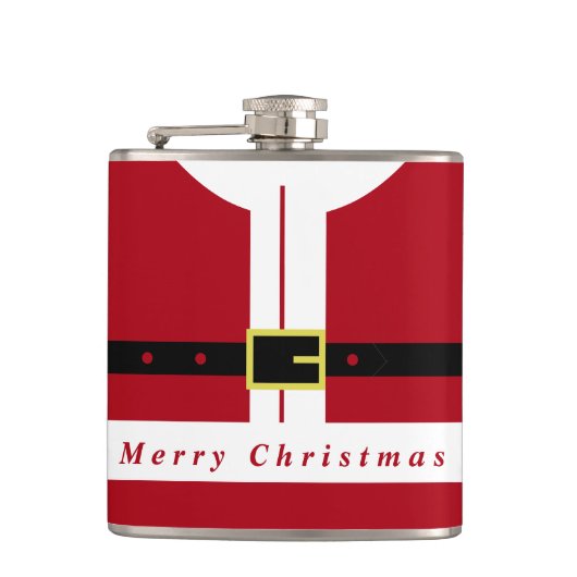 Funny Christmas Santa Flask Flachmann (Vorderseite)